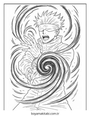 Gojo boyama sayfası – sanatsal çalışma, çocuklar için