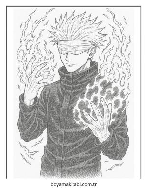 Gojo boyama sayfası – çocuk aktivitesi, PDF indir