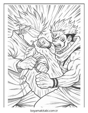 Gojo boyama sayfası – eğlenceli etkinlik, el becerilerini geliştirir