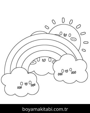 Gökkuşağı boyama sayfası – eğitici aktivite, yaratıcılık