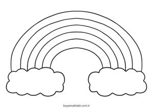 Gökkuşağı boyama sayfası – keyifli zaman, renkli çizimler