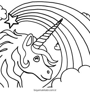 Gökkuşağı boyama sayfası – eğlenceli etkinlik, el becerilerini geliştirir