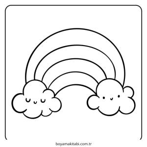 Gökkuşağı boyama sayfası – yaratıcılığı geliştirir, keyifli zaman