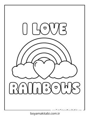 Gökkuşağı boyama sayfası – evde etkinlik, ücretsiz yazdır