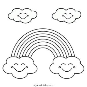 Gökkuşağı boyama sayfası – yaratıcılığı geliştirir, keyifli zaman
