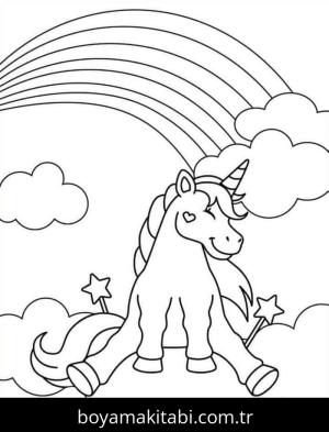 Gökkuşağı boyama sayfası – ücretsiz yazdır, boyama etkinliği