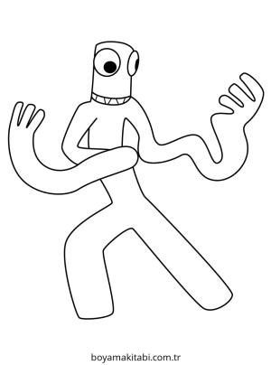 Gökkuşağı boyama sayfası – PDF indir, sevimli karakter