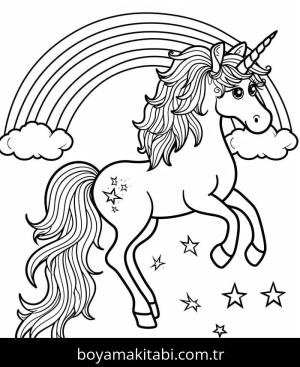 Gökkuşağı boyama sayfası – yaratıcılığı geliştirir, keyifli zaman