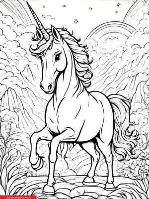 Gökkuşağı boyama sayfası, Rainbow coloring page, , 