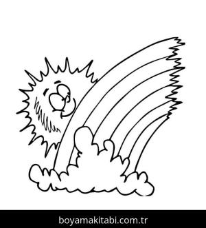 Gökkuşağı boyama sayfası – el becerilerini geliştirir, boyama çalışması