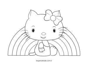 Gökkuşağı boyama sayfası – boyama etkinliği, çocuk aktivitesi