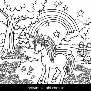 Gökkuşağı boyama sayfası – ücretsiz yazdır, boyama etkinliği