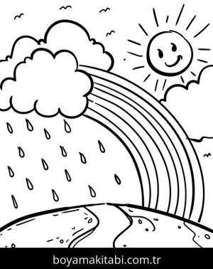 Gökkuşağı boyama sayfası – eğitici aktivite, yaratıcılık