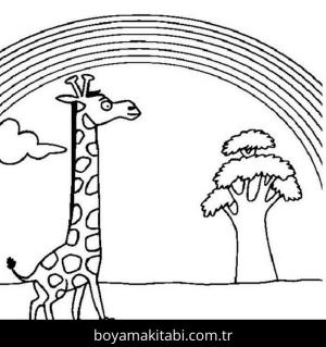 Gökkuşağı boyama sayfası – okul öncesi, evde etkinlik