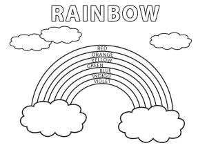 Gökkuşağı boyama sayfası, Rainbow coloring page, Gökkuşağı Rengi, 