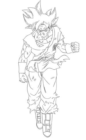 Goku Ultra İçgüdü boyama sayfası,  coloring page, Goku Ultra İçgüdü 6, 