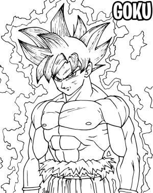 Goku Ultra İçgüdü boyama sayfası,  coloring page, Son Goku Üstün İçgüdü, 