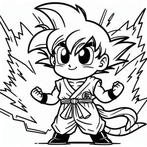 Goku Ultra İçgüdü boyama sayfası,  coloring page, Goku kolay, 