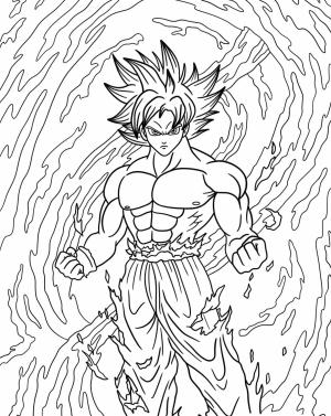 Goku Ultra İçgüdü boyama sayfası,  coloring page, Goku Ultra İçgüdü Yazdırılabilir, 