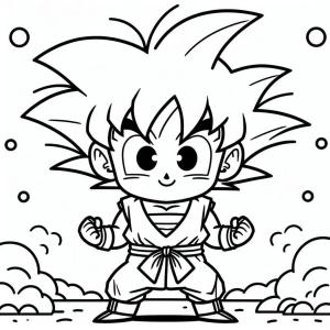 Goku Ultra İçgüdü boyama sayfası,  coloring page, Goku tatlı, 