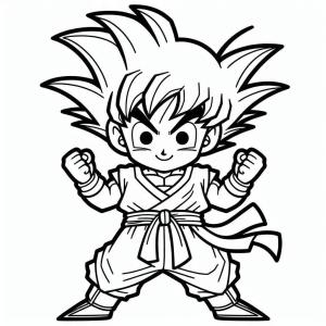 Goku Ultra İçgüdü boyama sayfası,  coloring page, Goku sevimli güçlü, 