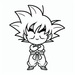 Goku Ultra İçgüdü boyama sayfası,  coloring page, Goku gözlerini kapattı, 