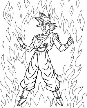 Goku Ultra İçgüdü boyama sayfası,  coloring page, Goku Ultra İçgüdü Güçlü, 