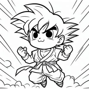 Goku Ultra İçgüdü boyama sayfası,  coloring page, Goku temel, 