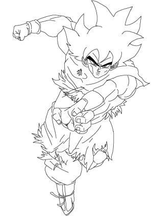 Goku Ultra İçgüdü boyama sayfası,  coloring page, Goku Ultra İçgüdü 3, 