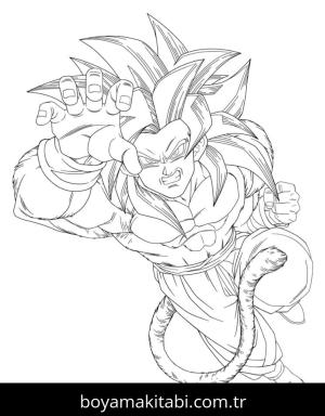 Son Goku boyama sayfası – keyifli zaman, renkli çizimler