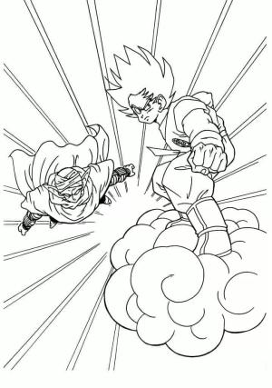 Son Goku boyama sayfası,  coloring page, Goku ve Piccolo’yu çiz, 