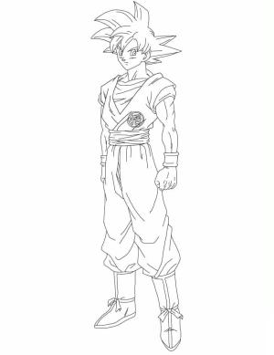 Son Goku boyama sayfası,  coloring page, Anime’den Goku’yu çiz, 