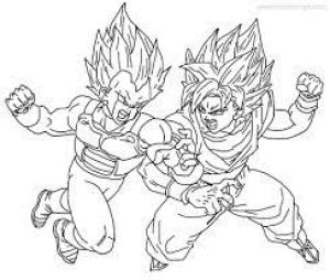 Son Goku boyama sayfası,  coloring page, Goku Vs Vegeta, 