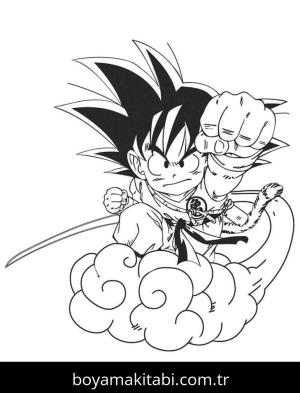Son Goku boyama sayfası – yaratıcılık, eğlenceli etkinlik