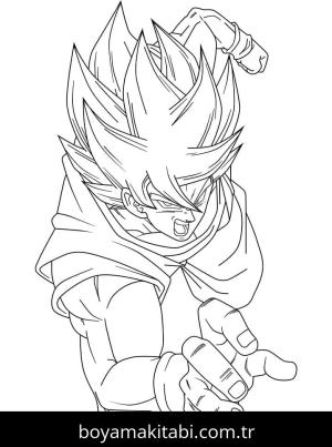 Son Goku boyama sayfası – yaratıcılık, eğlenceli etkinlik