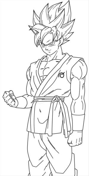 Son Goku boyama sayfası,  coloring page, DragonBall Z’den Son Goku, 