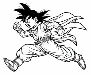 Son Goku boyama sayfası,  coloring page, Hızlı Goku, 