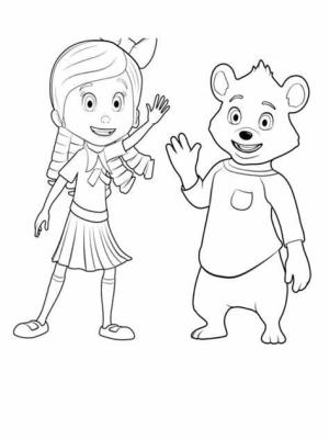 Goldi ve Ayıcık boyama sayfası,  coloring page, Goldie ve Ayı, 