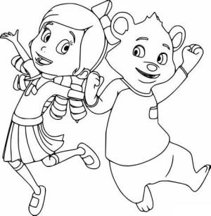 Goldi ve Ayıcık boyama sayfası,  coloring page, Goldie ve Ayı’ı yazdır, 