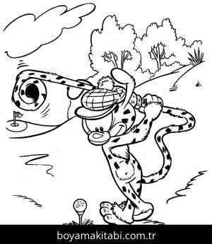 Golf boyama sayfası – el becerilerini geliştirir, boyama çalışması