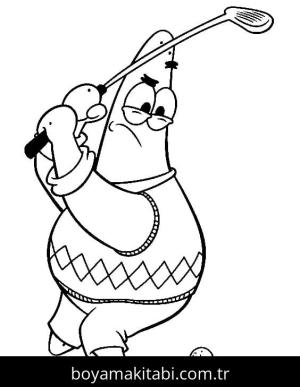 Golf boyama sayfası – PDF indir, sevimli karakter