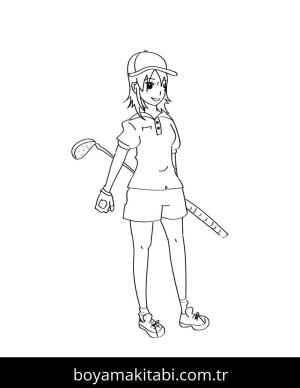 Golf boyama sayfası – çocuk aktivitesi, PDF indir