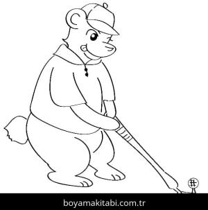 Golf boyama sayfası – okul öncesi, evde etkinlik