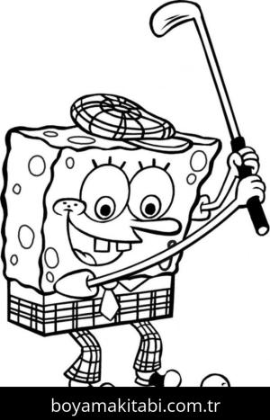 Golf boyama sayfası – çocuklar için, çizgi film temalı