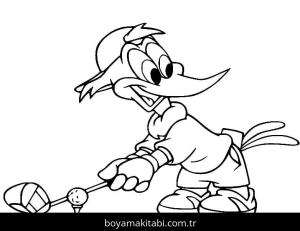 Golf boyama sayfası – okul öncesi, evde etkinlik