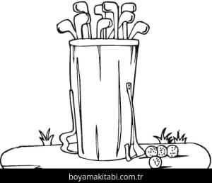 Golf boyama sayfası – renkli çizimler, okul öncesi