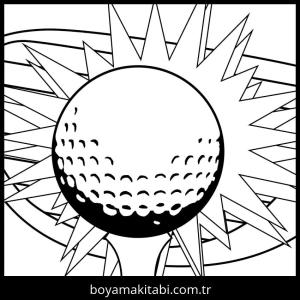 Golf boyama sayfası – çocuklar için, çizgi film temalı