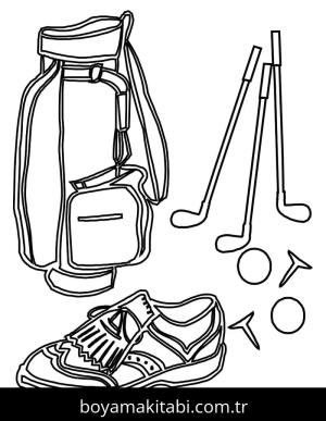 Golf boyama sayfası – eğlenceli etkinlik, el becerilerini geliştirir