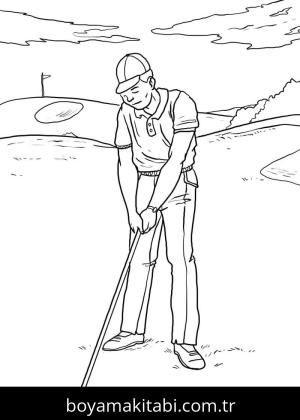 Golf boyama sayfası – yaratıcılık, eğlenceli etkinlik