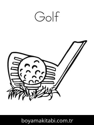 Golf boyama sayfası – okul öncesi, evde etkinlik